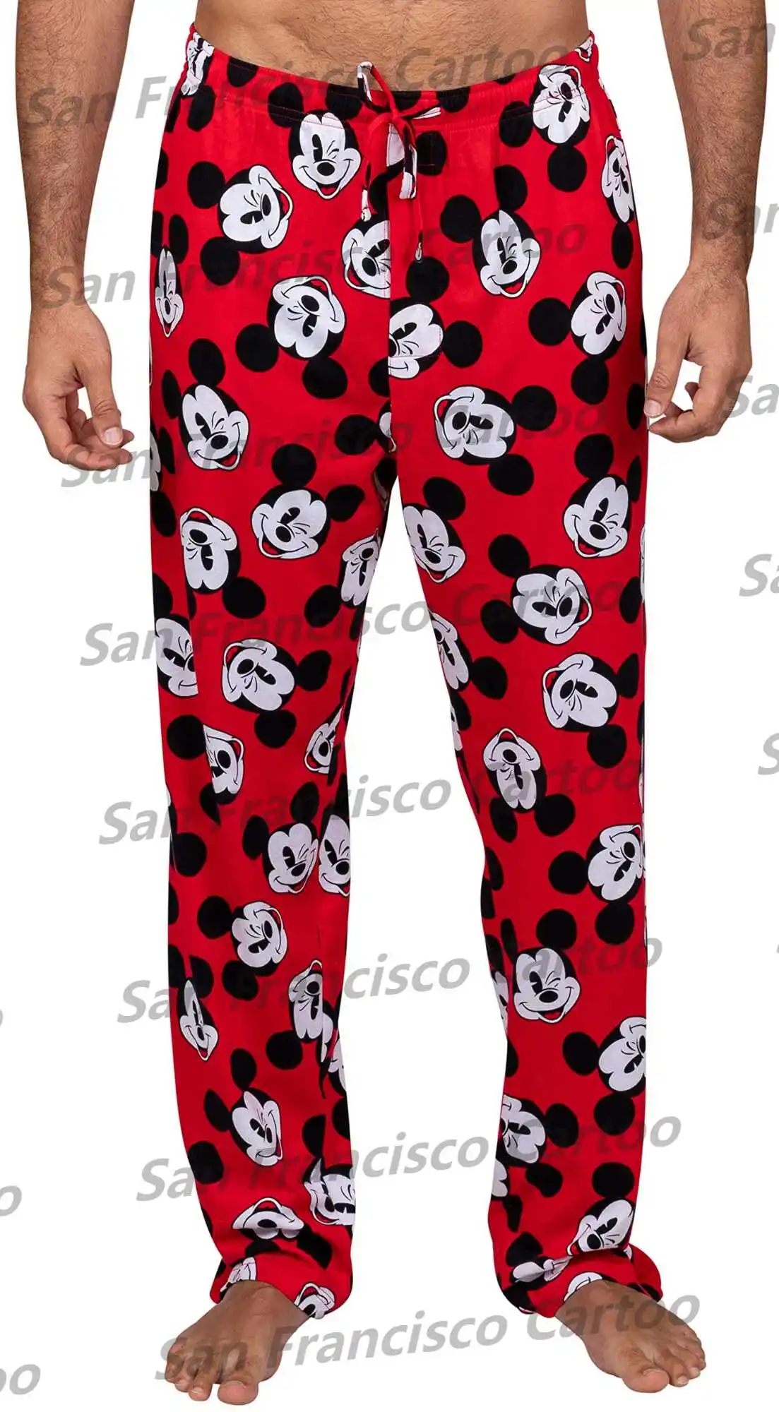 2024 New Summer Classic Mickey Mouse Cartoon 3D Printed Pajamas Casual Pants KID/Adult Comfortable Lightweight Unisex Loungewear 4