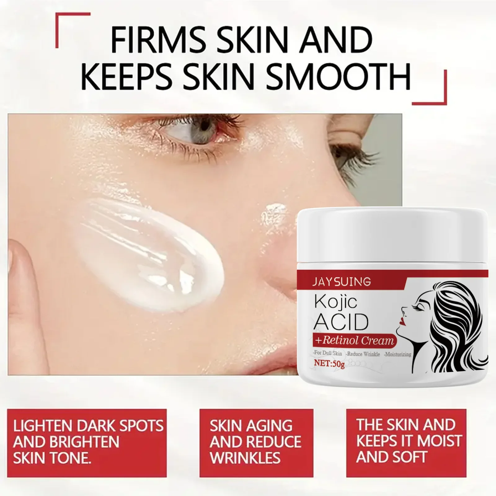 

50G Jaysuing Retinol Cream Fade Spots Wrinkles Lift Skin Firming Moisturizing Anti-Aging Cream for Face Skin Care Face Cream