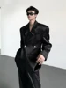 2024 Men's Solid Color Suit Loose Oversized Korean Style Slim Fit Single Button Formal Business Coat Suit Designer Clothing 3