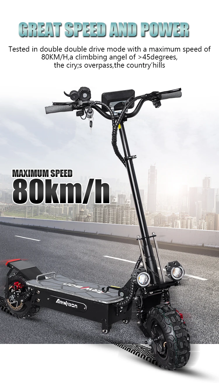 Q06Pro - Patinete eléctrico para adultos, motor de doble unidad de 5600 W,  hasta 40 MPH y 40 millas, 60V/27 AH, neumático todoterreno resistente de 11