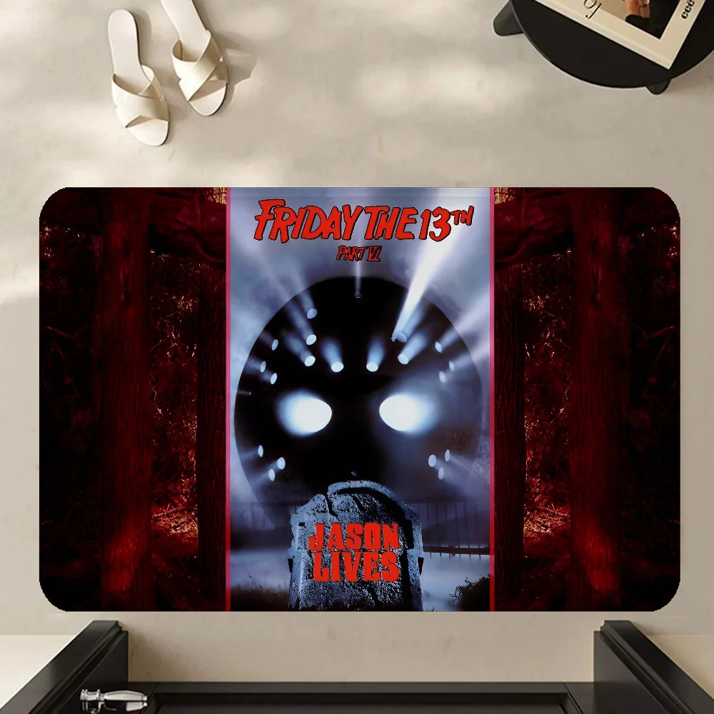 Orror Movie Friday the 13th Floor Mat INS Style Soft Bedroom Floor House Laundry Room Mat Anti-skid Household Carpets 6