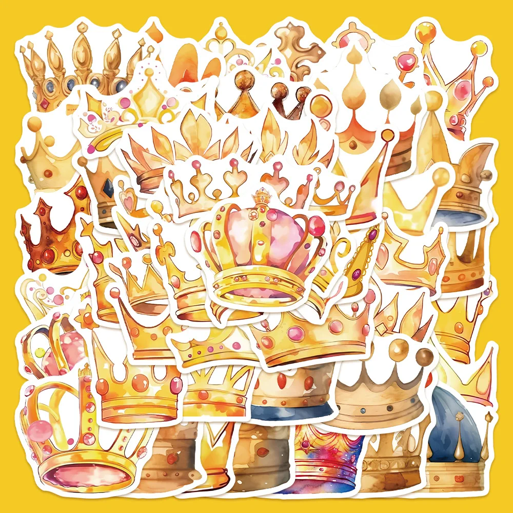 

50pcs Crown Series Graffiti Stickers Suitable for Helmets Desktop Wall Decoration DIY Sticker Pack Wholesale