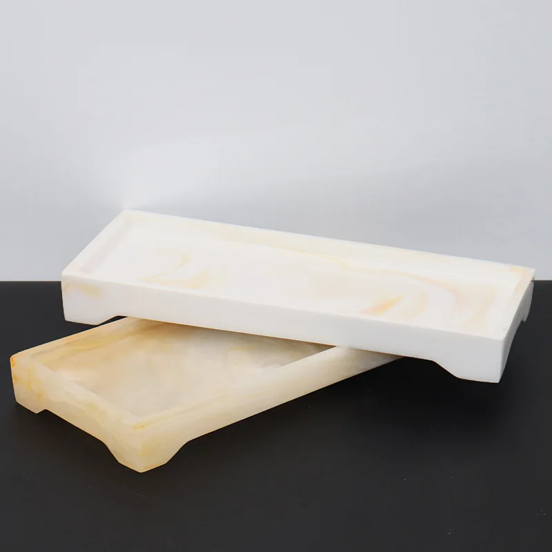 Resin Dresser Vanity Tray Slip-Resistant Perfume Storage Trays Waterproof Jewelry Ring Dish Multipurpose Bathroom Accessories