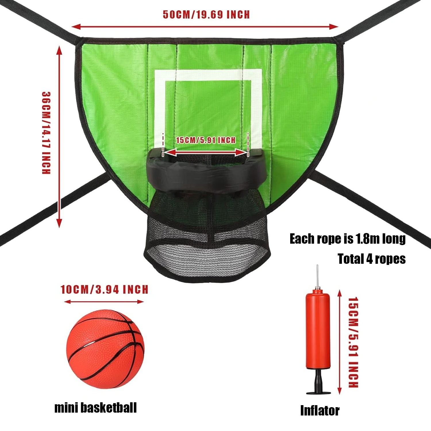 Trampoline Basketball Hoop Set Mini Basketball Hoop for Kids Waterproof Sunscreen Soft Material Basketball Goal Set For Children 2