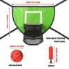 Trampoline Basketball Hoop Set Mini Basketball Hoop for Kids Waterproof Sunscreen Soft Material Basketball Goal Set For Children 2