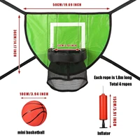 Trampoline Basketball Hoop Set Mini Basketball Hoop for Kids Waterproof Sunscreen Soft Material Basketball Goal Set For Children 2