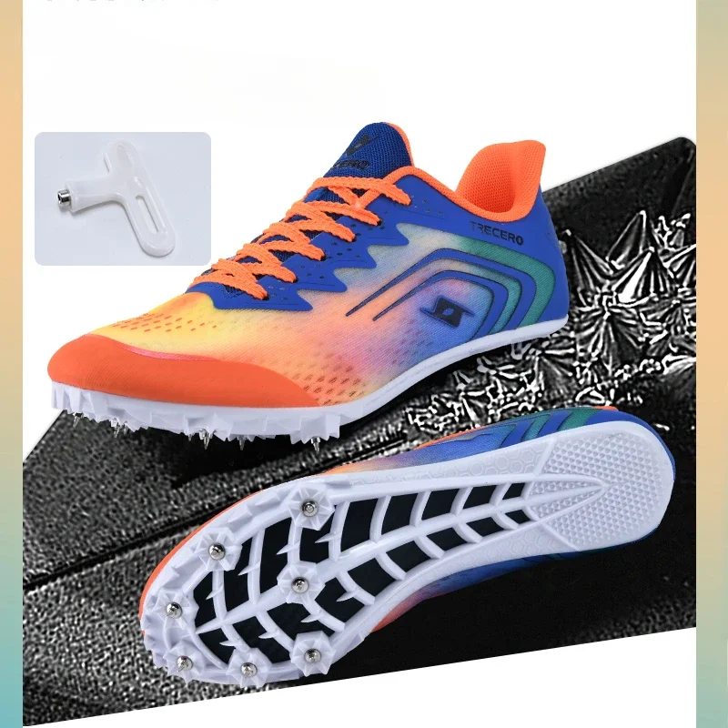 Long Jump Spike Field Shoes Running Soft Lightweight Racing Match Professional Jumping Footwears Men Track Training Sneakers