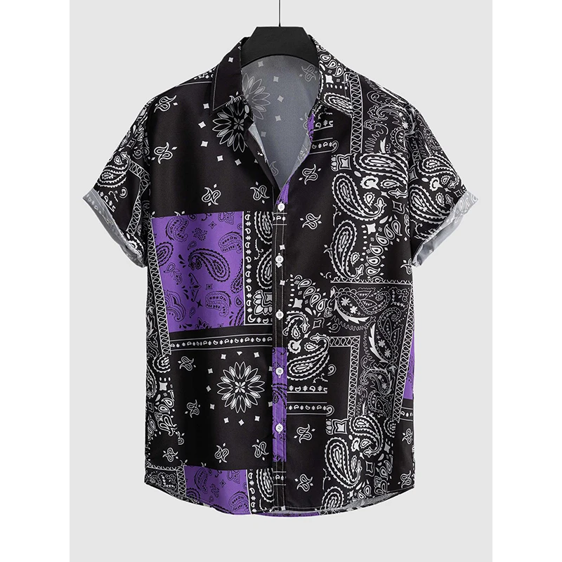 

New Retro Paisley Shirt Ethnic Graphic 3D Print Men's Women Short Sleeves Shirts Casual Streetwear Blouse Unisex Tops Clothing