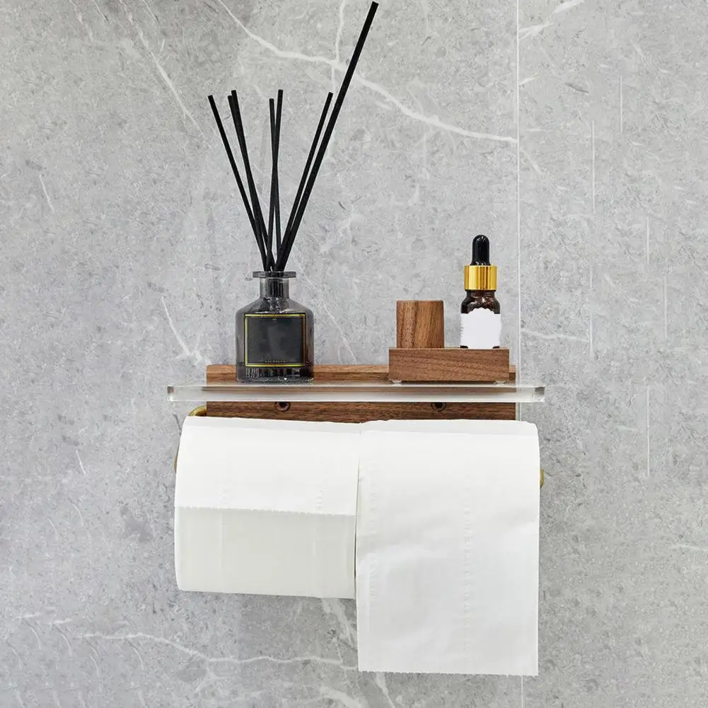 

Roll Paper Holder Storage Rack Wall Mount No Drill Adhesive Modern Multifunctional Toilet Paper Towel Organizer Bathroom Supplie