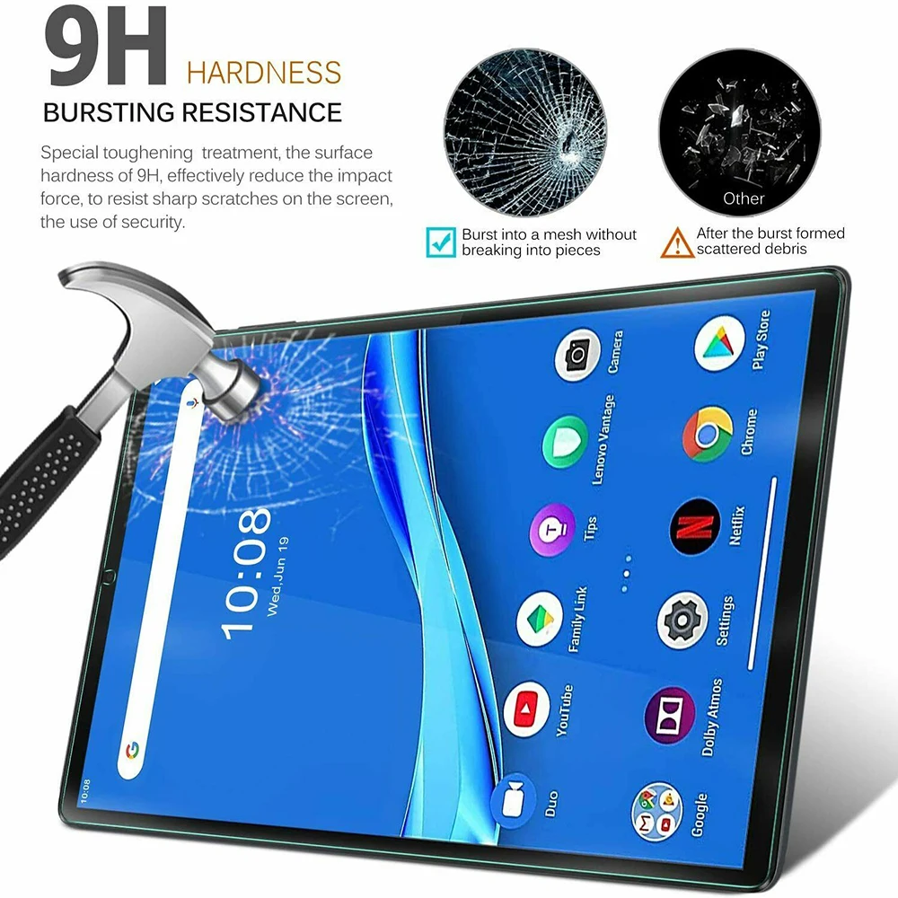 Película de pantalla HD de 10,3 pulgadas para Lenovo TAB M10 PLUS, Protector a prueba de explosiones, transparente, tableta de vidrio templado, TB-X606F/TB-X606X