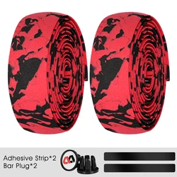 WEST BIKING Soft Anti-Slip Cycling Handlebar Tape with Shock Absorption and Damping (051 Black red)