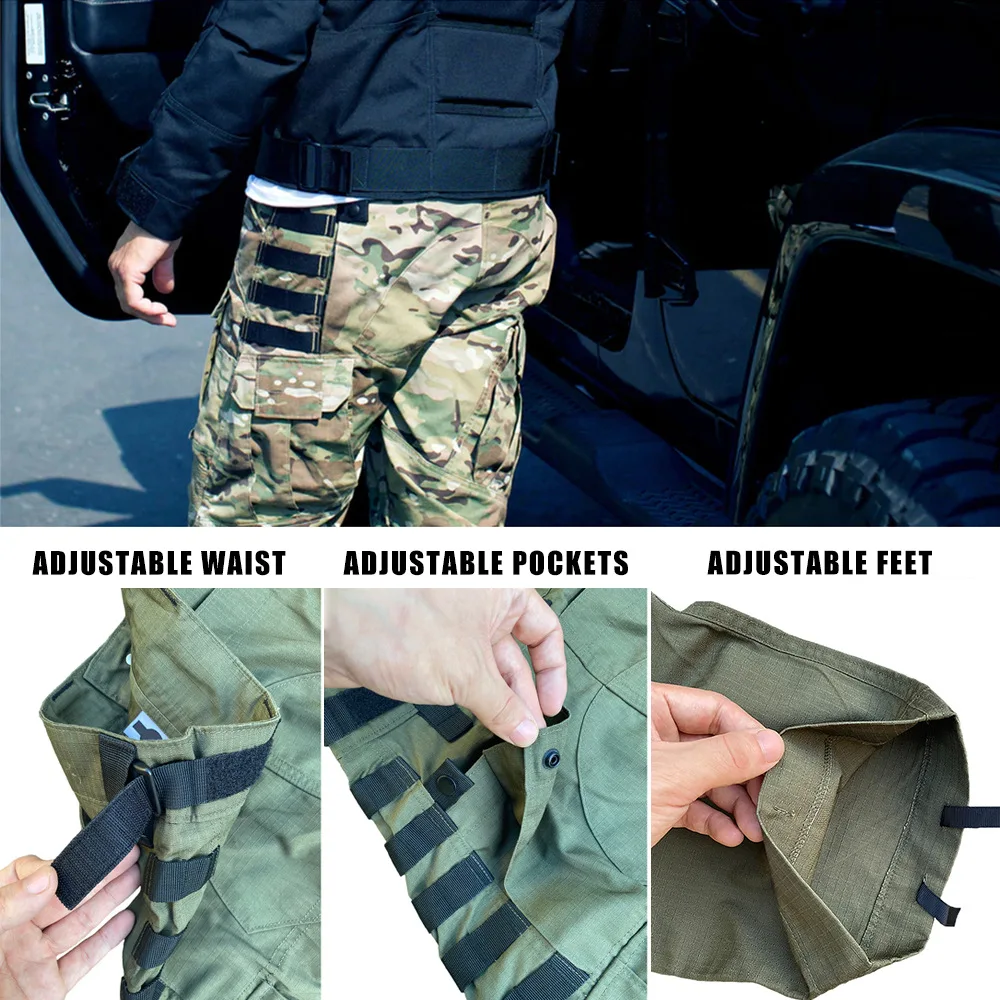 Men's Field Combat Tactical Pants Multi-pocket Multicam Camouflage Training Work Trousers Outdoor Hunting Hiking Cargo Pants