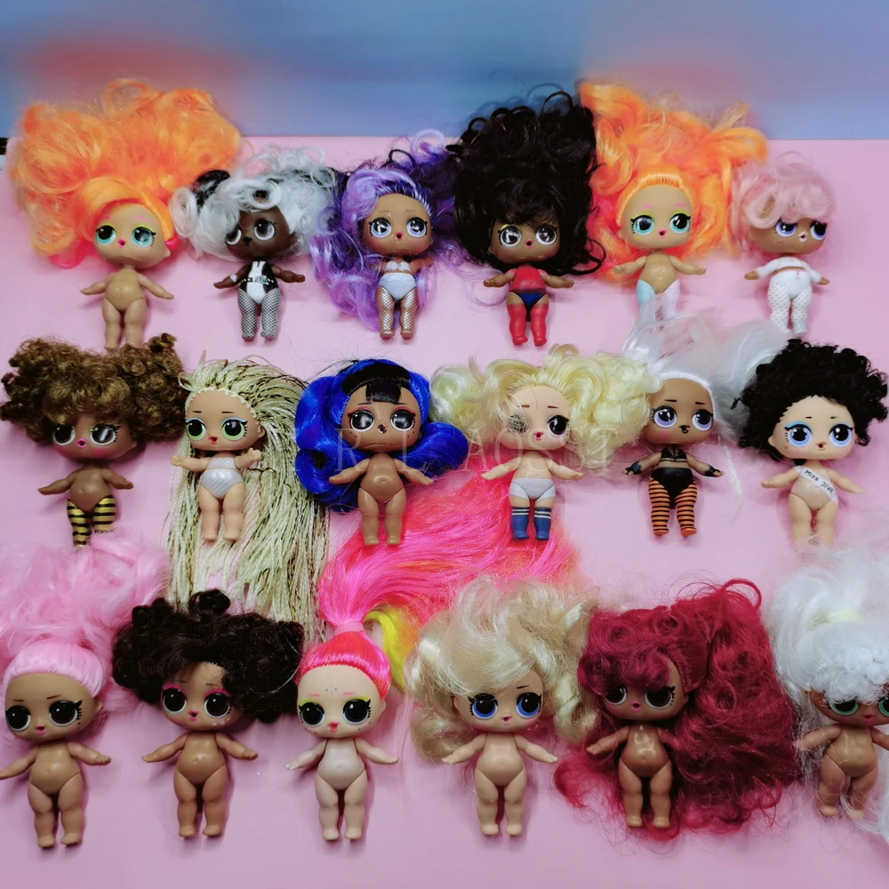 

8cm Original Surprises Doll Mini Baby Pet Colourful Hair Doll Girl Fashion Dress Up Dolls Play House Toys Children's Gifts
