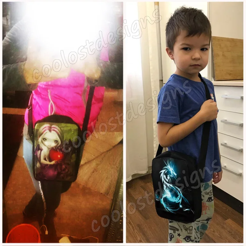 Nestandartní jejích obraz označit logem messenger brašna ženy kabelka dívčí crossbody brašna pro cestovní dámy rýt bedra pytle bookbags dar