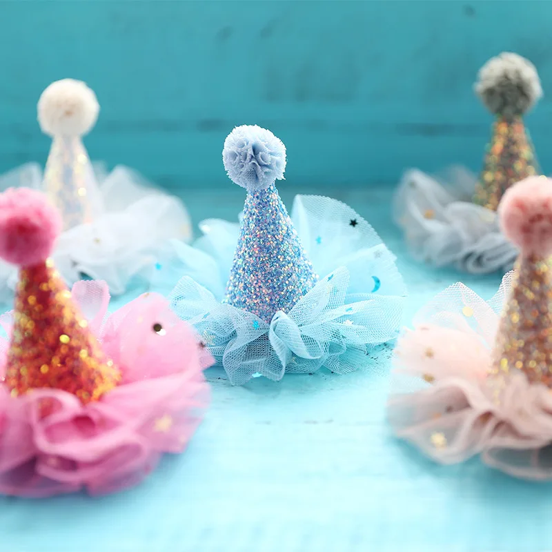 Birthday Crown Birthday Headband Set Unicorn Headband Rabbit Headband 1Pcs Crown Princess Cute Girl Hairpin Headbands Lace Shining Star Headwear Hair Accessories For Kids Birthday Party Hat Decor