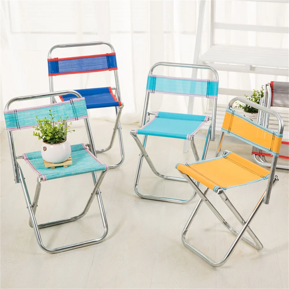 Outdoor Aluminium Alloy Portable Folding Picnic Camping Stool Mini Storage Fishing Chair Ultralight Furniture