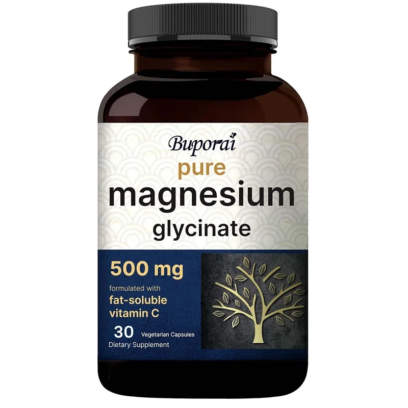 קפסולות מגנזיום גליסינט 500 מיליגרם - סופגניות במיוחד, מעודדות שינה, מקלות על מתח וחרדה