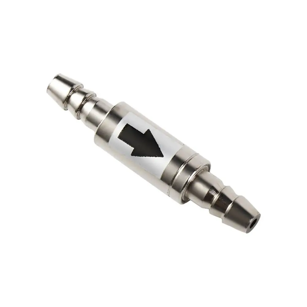 Durable Non-rust CO2 Check Valve Silver 4mm CO2 One Way Check Valve Stainless Steel Non-Return Fish Tank