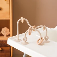Baby Wood Ring Soft Silicone Teether Toy Infant Teething Chewing Toy Baby Accessories Mother Kids  Newborn Photography Baby Toys 4