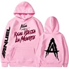 Spring and Autumn Hooded Anuel AA Real Hasta La Muerte Printed Sweatshirt Streetwear Rapper Loose Pullover Casual Hooded Top1 3