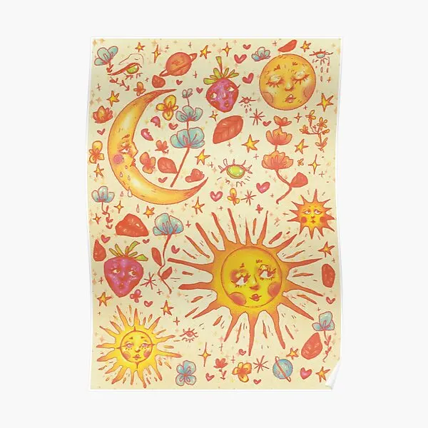 

Celestial Spring Poster Modern Funny Art Room Wall Picture Decoration Painting Mural Decor Print Home Vintage No Frame