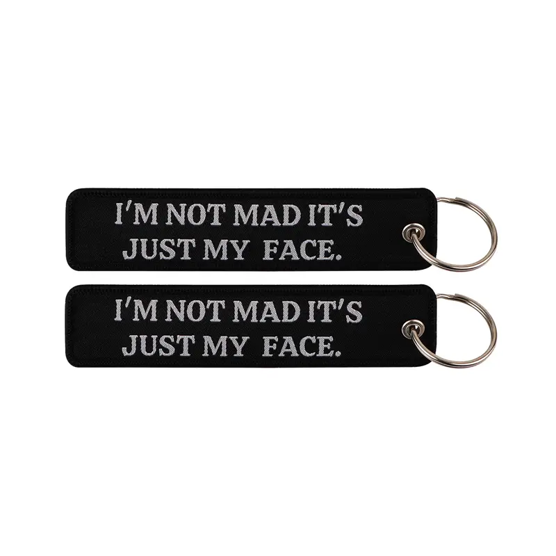 1pcs Computer Pop-up Window Quotes Embroidered Keys Tag Keychains For Motorcycles Backpack Fashion Key Ring Accessories Gifts - Image 61