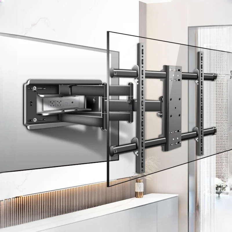 Staffa Rotante Retrattile A Parete Ultra Sottile Sony Xiaomi Hisense Tv Staffa Universale Da 65/75/85/98 Pollici
