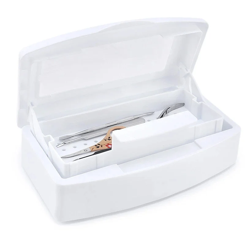 Nail Art Tools Sterilizer Tray Disinfection Box Disinfection Storage Box Nail Tools Nipper Tweezer Equipment Cleaner Storage Box