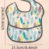 Waterproof Baby Bibs Cartoon Newborns Kids Burp Cloth Art Smock Feeding Bib Apron Pocket Infant Toddler Boys Girls Saliva Towel 6