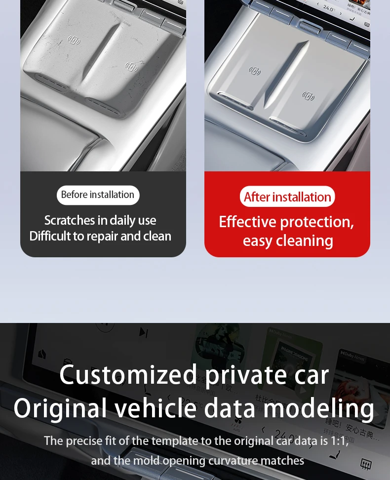 FOR ZEEKR 7X Wireless charging silicone pad Anti-slip and scratch-resistant prot