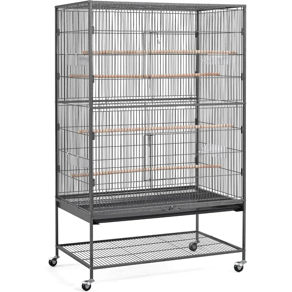 

Topeakmart X-Large Parrot Cage Bird Cage with Rolling Stand for Medium Birds Cockatiels Quaker Green Cheek Sun Conure African