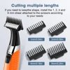 Kemei KM-1910 Waterproof Electric Shaver Eyebrow Trimmer USB Rechargeable Razor Men's Beard Trimmer Shaving Machine 5