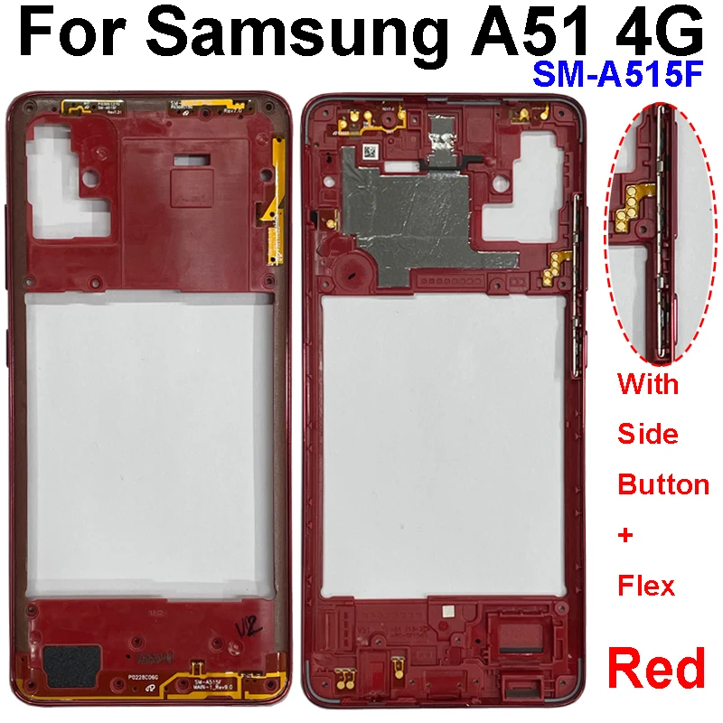 Middle Frame For Samsung Galaxy A21S A217 A217F A31 A41 A51 A71 A315 A415 A515 A515 A715 Housing Center Cover With Side Button — view 6