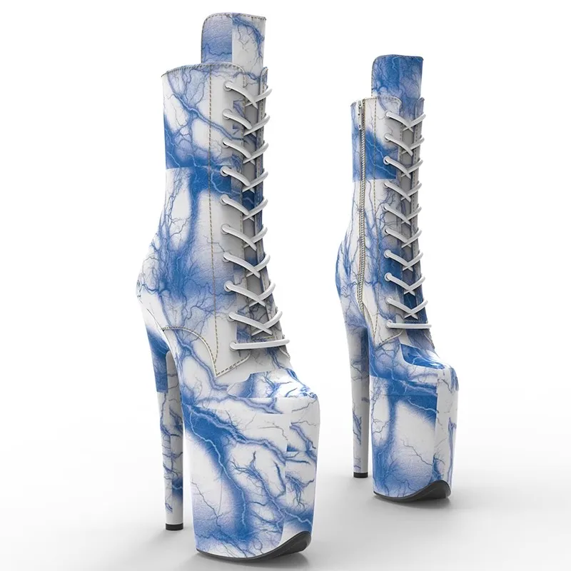 

LAIJIANJINXIA New Fashion PU Upper 20CM/8inches Pole Dancing Shoes High Heel Platform Women's Modern Boots 547