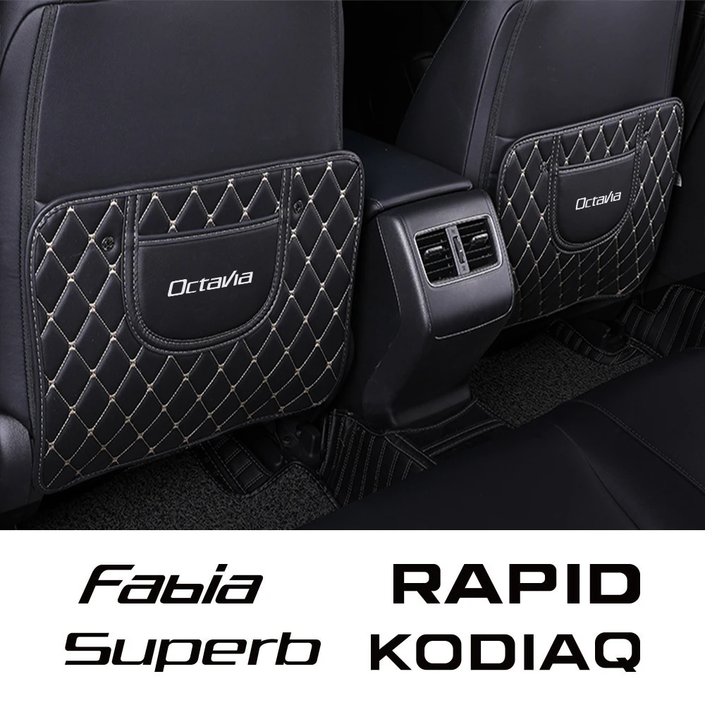 1PCS Car Seat Anti Kick Pad Auto Accessories For Skoda Octavia Fabia Rapid  Superb Kodiaq Scala Karoq Citigo Kamiq Roomster Enyaq - AliExpress