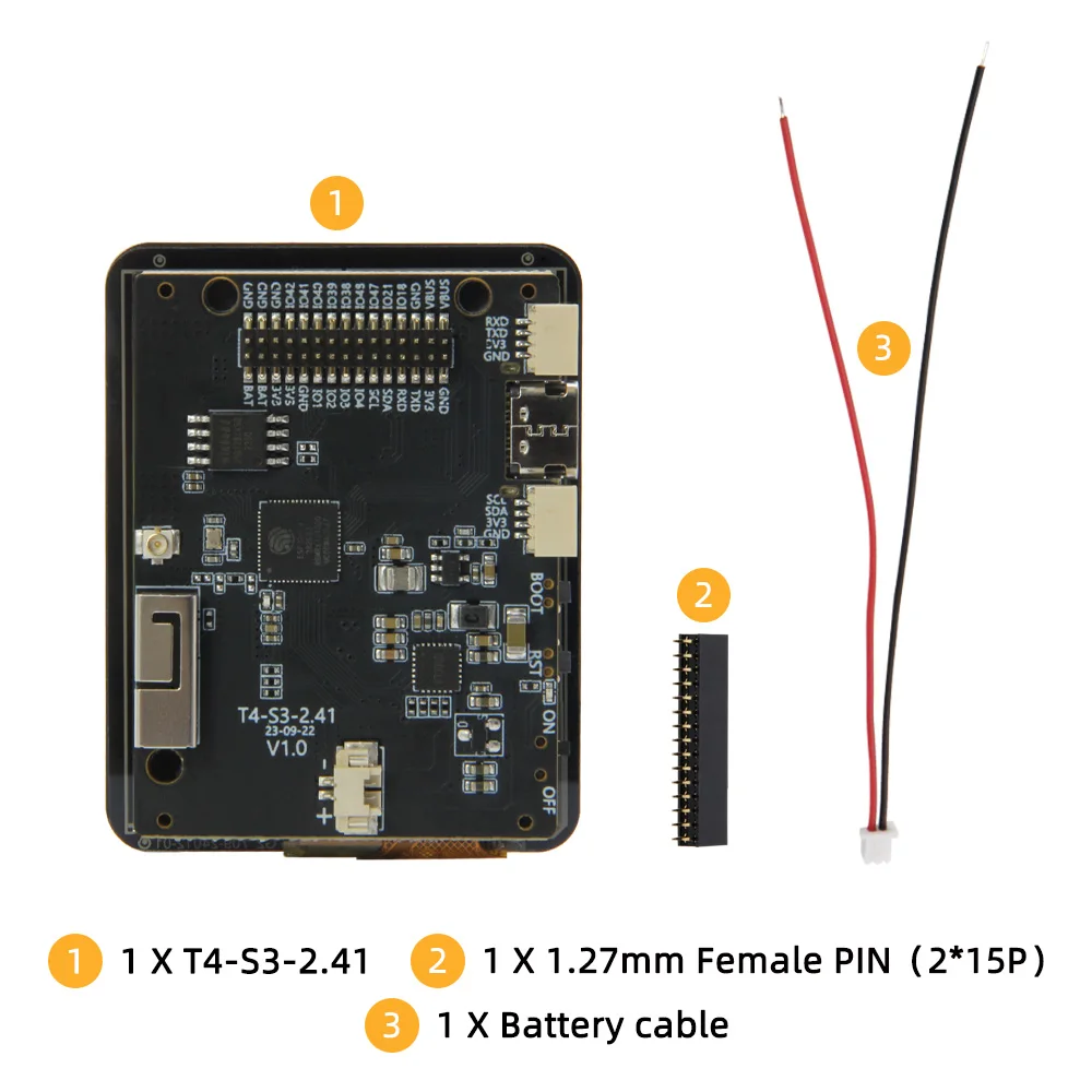 T4-S3 ESP32-S3 AMOLED ġ ÷  , RGB ũ,  ھ LX7 ũ μ,  , 2.41 ġ