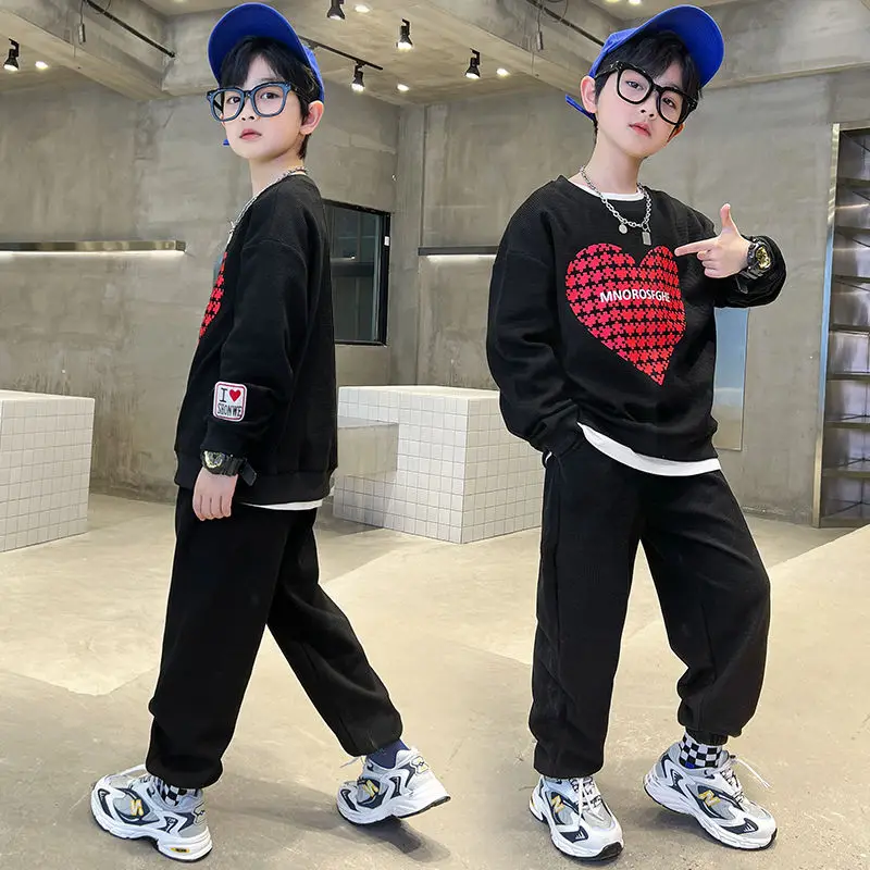 

Children Boys Clothing Set Fashion Teen Boy Tracksuits Street Clothes Teenage 5 6 8 11 12 Years Autumn Kids Sports Suits 2Pcs