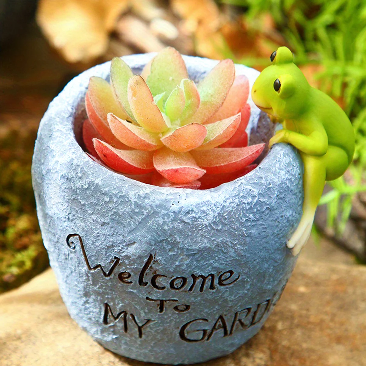 1PC, resin material cartoon frog prone pot garden decorative flowerpot, suitable for courtyard balcony decorative flowerpot