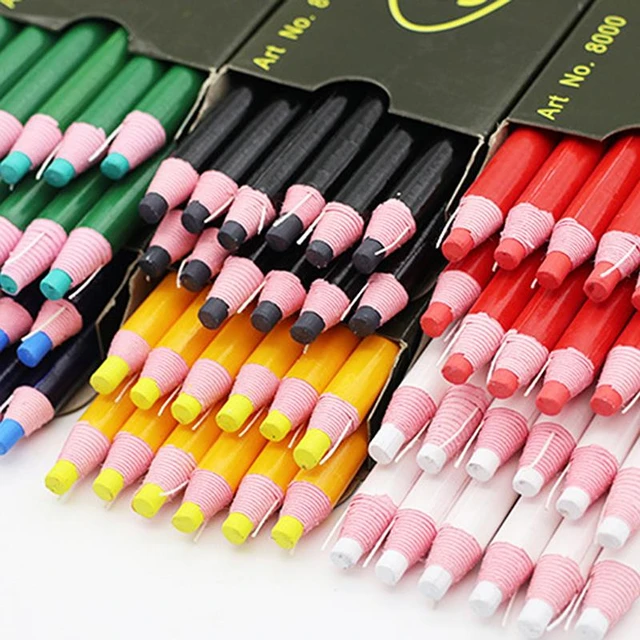 Crayon de Tailleur Coloré pour Vêtements, Marqueur Mécanique en Métal, Bois  et Céramique, 12 Pièces