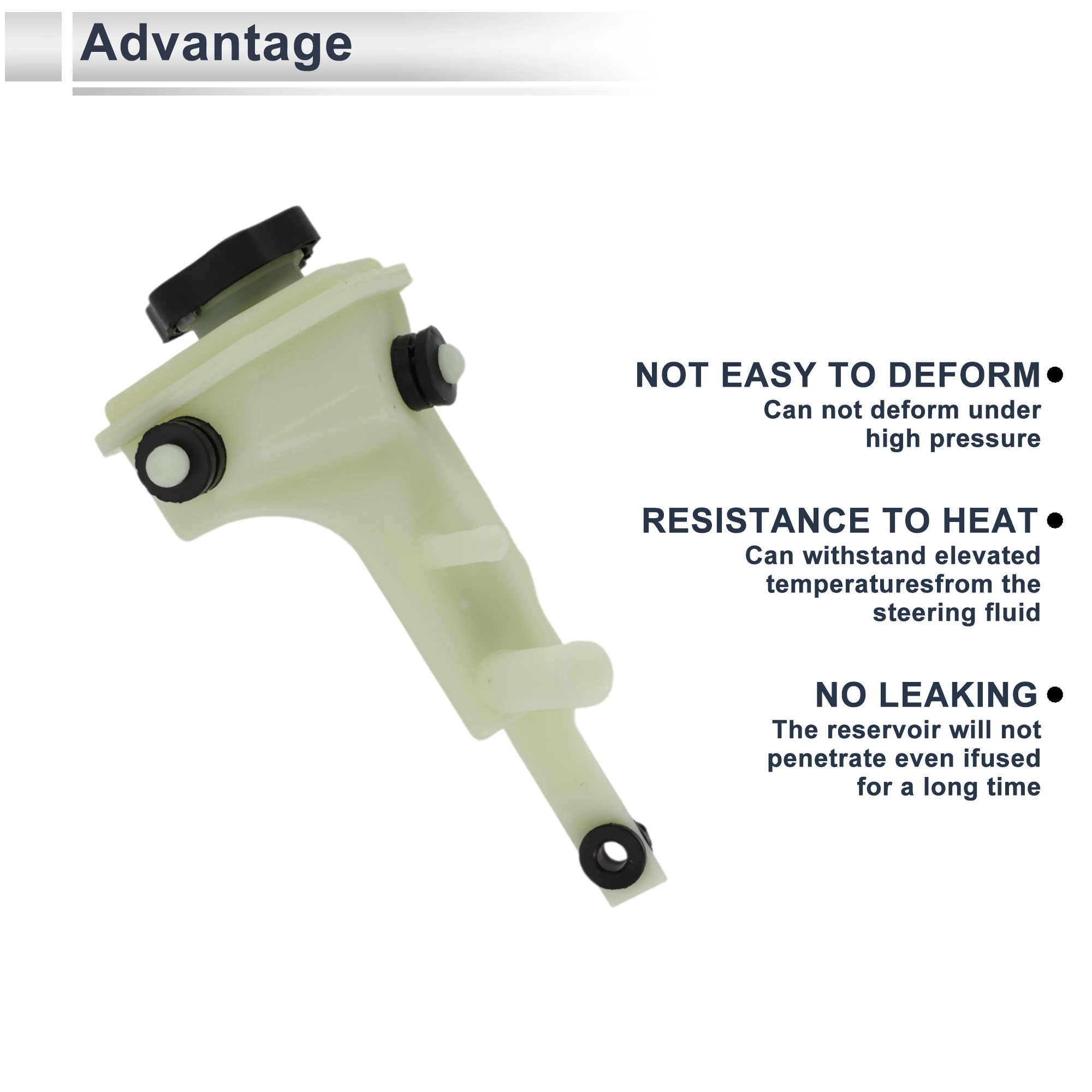 UXCELL Automotive Power Steering Reservoir for Ford Fiesta 1.6 2003 2004 2005 2006 2007 2008 2009 2010 Beige