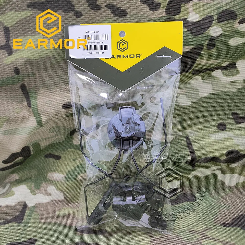 Earmor M11 Adapter Earphone Curved Helmet Rail Adapter, Which Can Rotate Comtac Earphone 360 Degrees