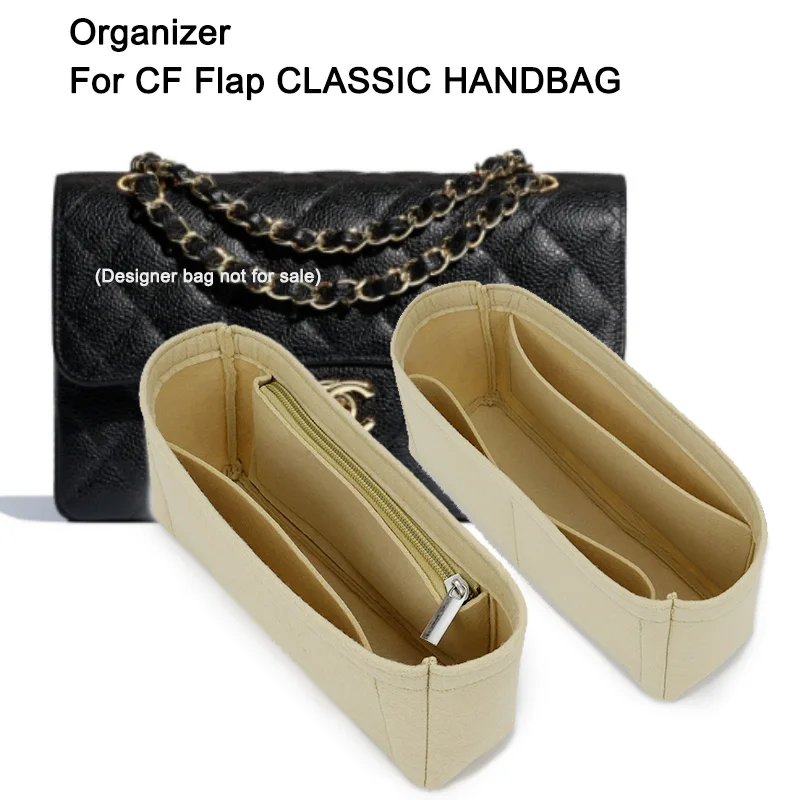 Designer Bag Organiser Insert Purse Inner Bag Organizer for CC CF Flap CLASSIC HANDBAG Mini Large Maxi