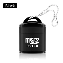 Compact High-Speed USB 2.0 Card Reader Adapter (Black)