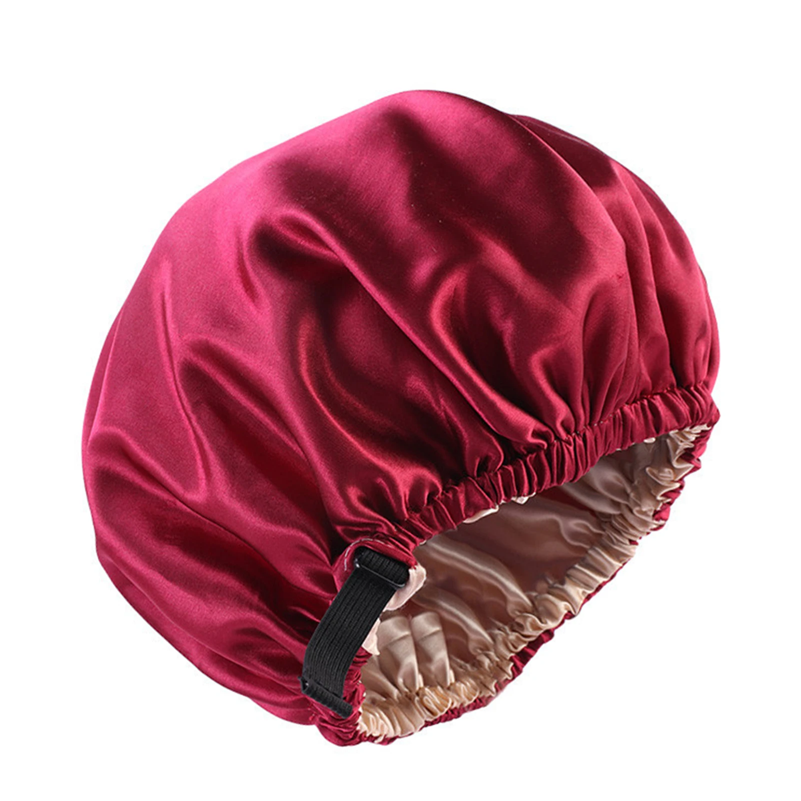 

2PCS Satin Hair Bonnet Double-Sided Invisible Buckle Adjustable Sleep Bonnet for Women and Men