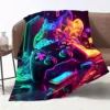 Neon Gaming Controller Blanket - Soft, Cozy, Stylish Decor for Ultimate Home Comfort and Ideal Gift for Gamers 4