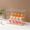 Solid Wood Step Figure Display Cabinet Transparent Acrylic Display Box For Toys, Car Models, Action Figures Storage And Display 3