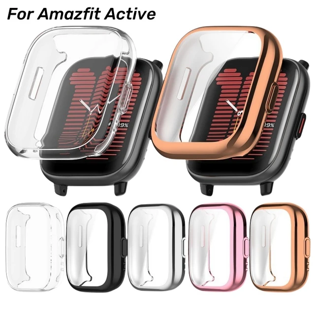 Custodia Protettiva TPU Ultra Sottile Per Amazfit GTS 2, Cover Bumper 360° Antiurto Con Pellicola, Impermeabile, Leggera E Trasparente (Nero)