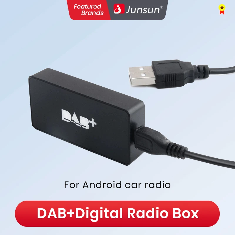 Junsun Car Radio DAB+ Amplified Antenna Adapter for Car Stereo Android