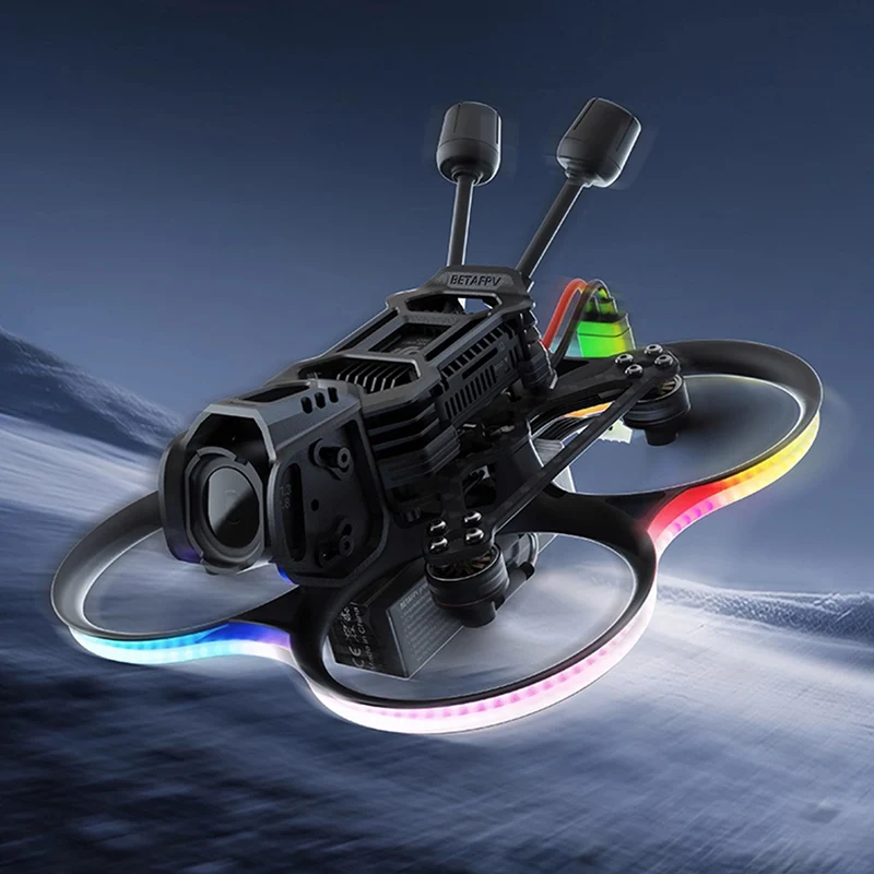 Contrôleur de bande LED RGB NightFire 500mm pour FPV drone, avec boutons et connecteurs visibles.