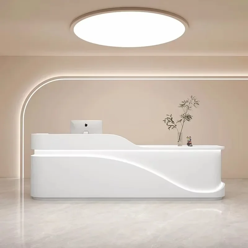 Beauty Institute Reception Desks Clothes Store Hairdressing Restaurant Reception Counter Modern Luxury Empfangstheke Furniture